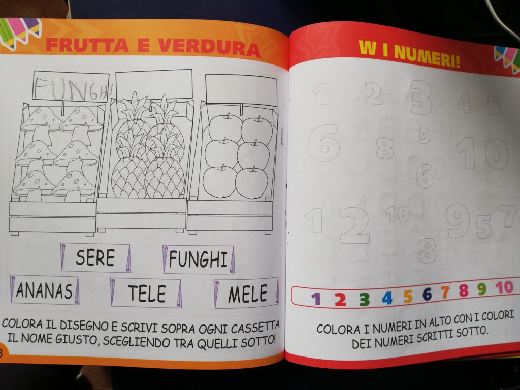 Imparare a Scrivere: Libro per Ricalcare Lettere e Numeri per Bambini -  libro prescrittura 4 anni in su - con tante Parole